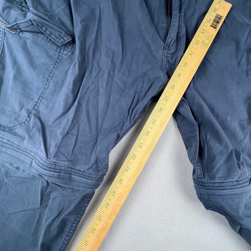 BC Clothing Convertible Cargo Pants Mens XXL x 30 Blue Zip Off Hiking Utility - Picture 9 of 16